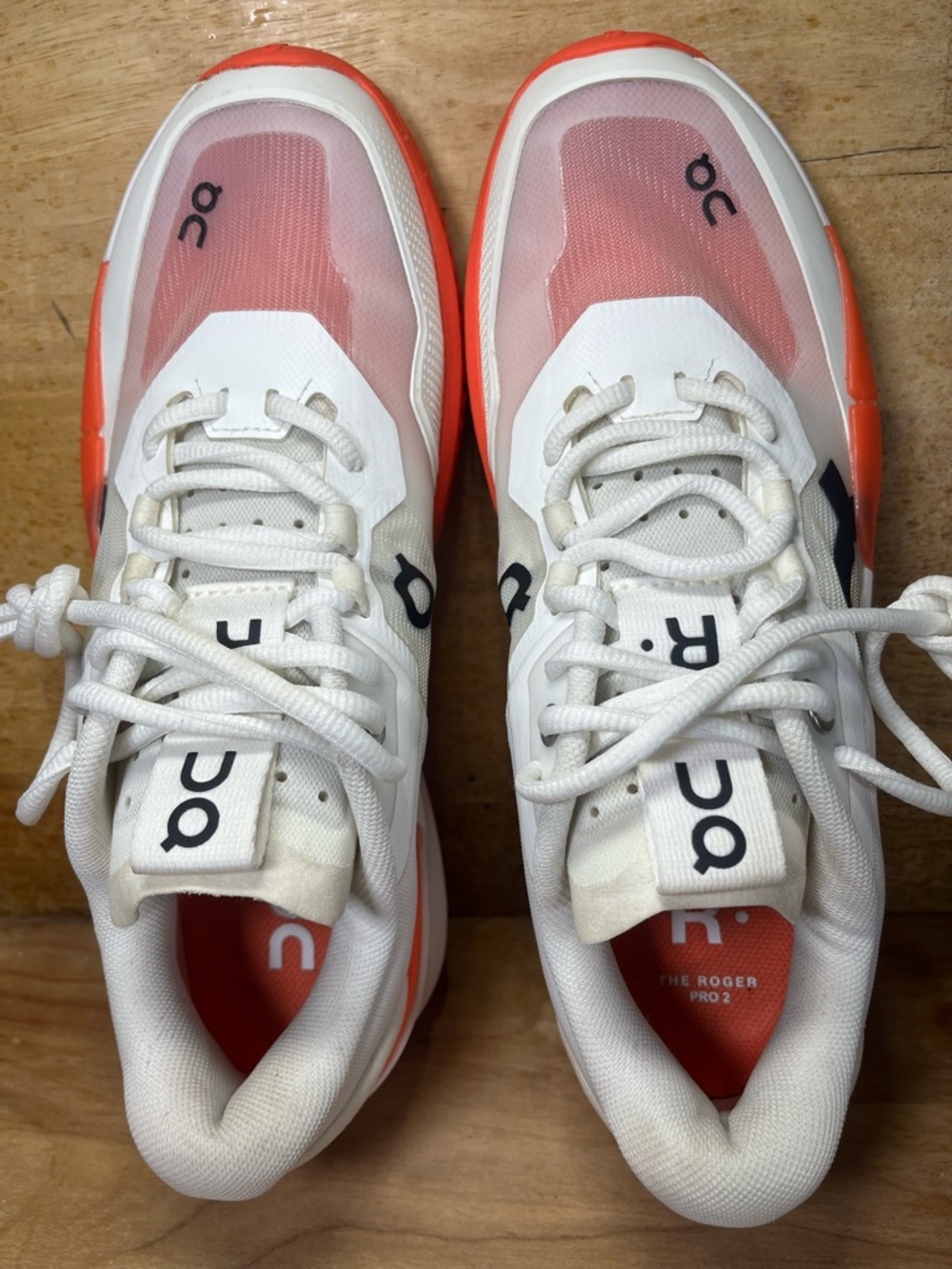 On Cloud The Roger Pro 2 Clay Womens Size 9 Tennis Shoes Sneakers White Orange - Picture 7 of 12